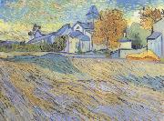 Vincent Van Gogh View of the Church of Saint-Paul de-Mausole (nn04) Germany oil painting reproduction